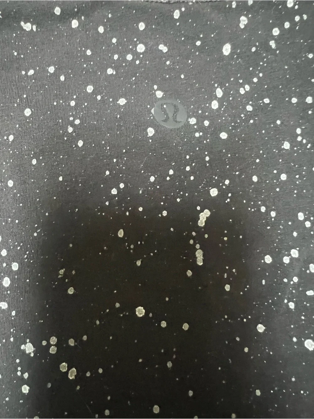 lululemon athletica Black Short-Sleeve Tee with White Speckle Print